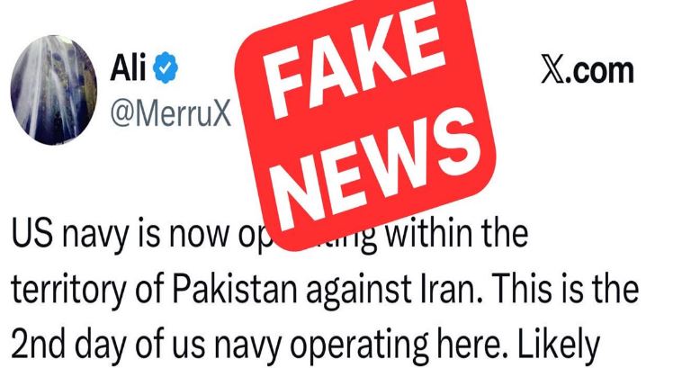 MoIB rejects claim of US Navy operating against Iran from Pakistan Fake News