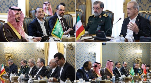 Iranian president calls for regional unity in meeting with Makkah pact countries Makkah pact meeting 1