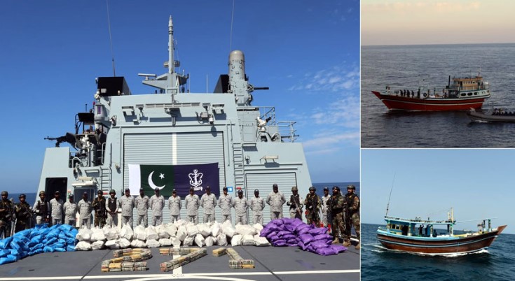 Pakistan Navy seizes huge cache of narcotics in Arabian Sea operations Pak Navy-narcotics